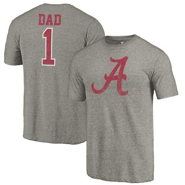 Alabama Crimson Tide Fanatics Branded Gray Greatest Dad Tri Blend T-Shirt,We sell and wholesale Alabama Crimson Tide Fanatics Branded Gray Greatest Dad Tri Blend T-Shirt on line form chian!